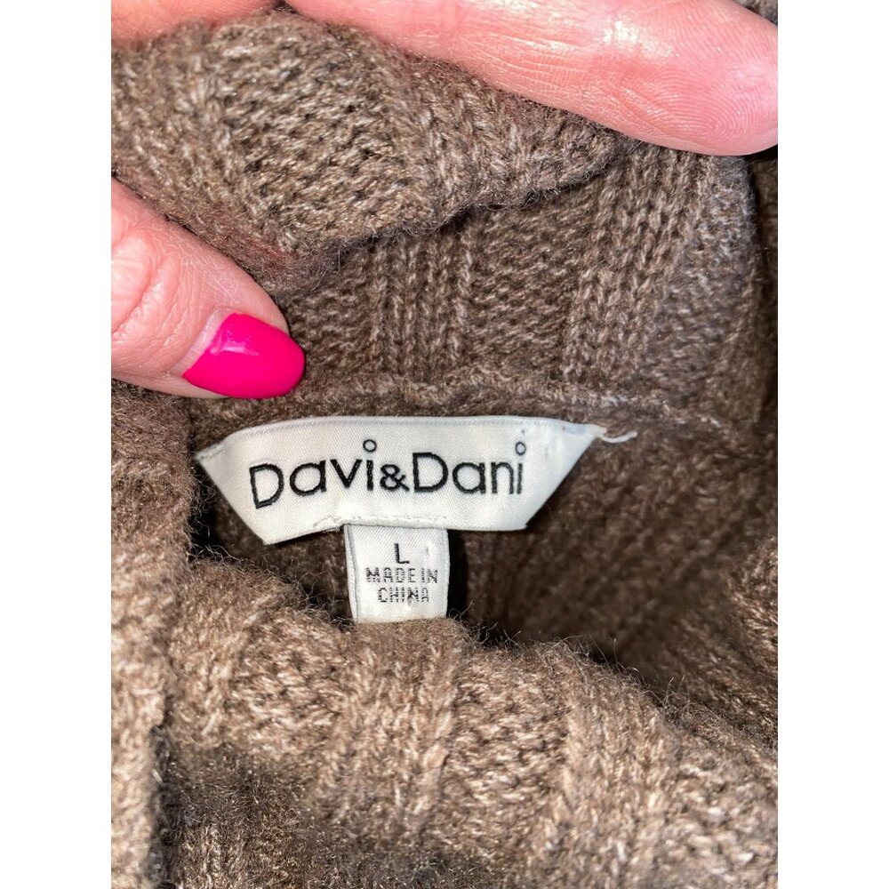 Davi & Dani Two-Tone Chunky Turtleneck Sweater Si… - image 7